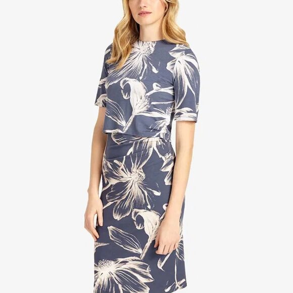 Phase Eight Daisy Etched Purple and Pink Floral - Size 10 - Picture 2 of 11